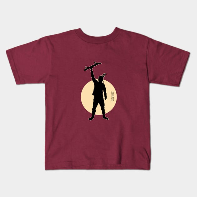 Skate Revolution - Sepia Kids T-Shirt by Monkey Business Bank